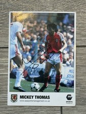 Mickey Thomas Signed Club Card
