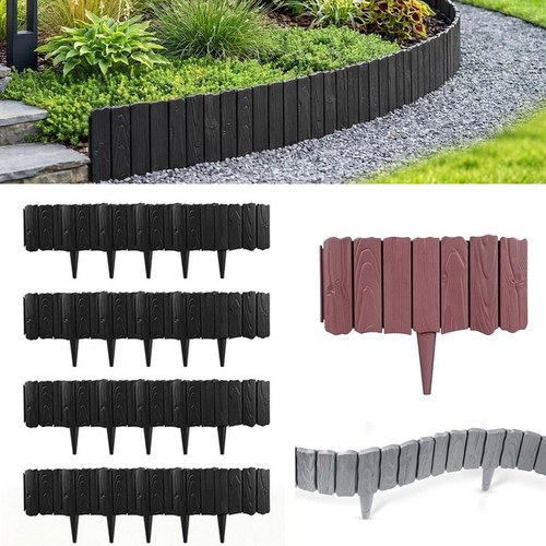 Lawn wood effect edging - lawn, wood-effect