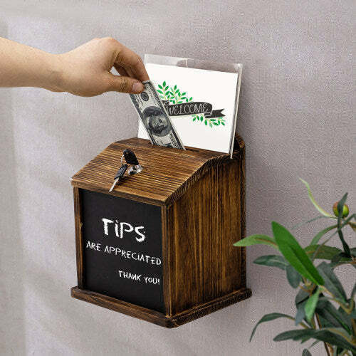 Rustic wood suggestion box - rustic,