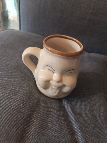 1970s ugly face - face, ceramic