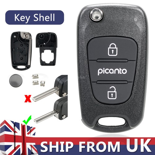 Button remote key fob case - key,