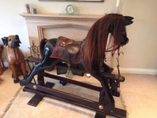 Large English Classic Wooden Rocking Horse+LeatherTack+One of it's Kind
