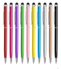10x 2in1 Touchscreen Ballpoint stylus Pen For iPhone iPad Samsung Tab