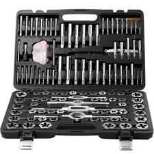 Uimoso Tap and Die Set 116Pcs Metric and SAE Size Bearing Steel Threading Tool