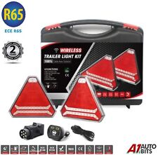 12V 24V Triangular Led R65 Battery Magnetic Wireless Towing Trailer Rear Lights