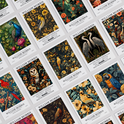 William morris inspired bird - inspired,