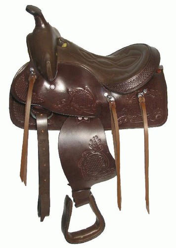 Brown leather pony - leather,