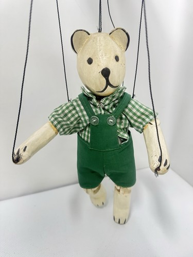 Vintage wooden bear - vintage, marionette
