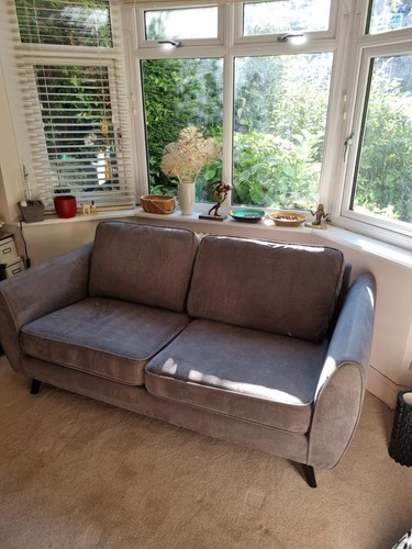 Dfs grey fabric sofa set - fabric,
