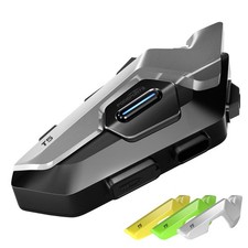 T5 1KM 2 Rider Motorcycle Intercom Bluetooth Helmet Headset FM+ 4 Color Panels