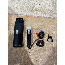 Vintage Philips Dynamic Microphone Black Silver Wired Compact with Case & Holder