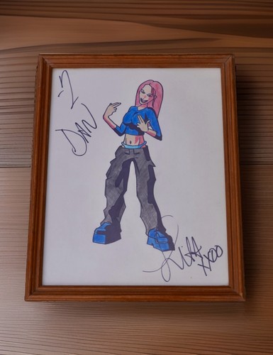 Lita autographed original fan - lita,