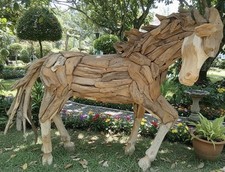 Driftwood Horse Statue