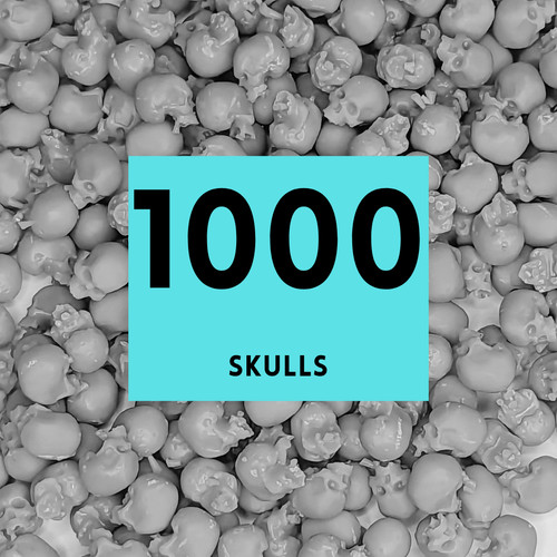 1000x resin printed skulls - 1000x,