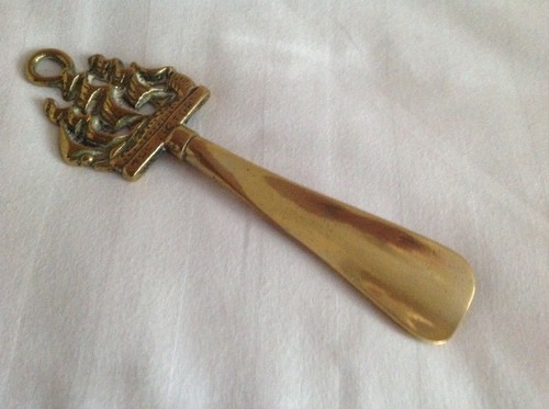 Vintage brass shoe - vintage, the