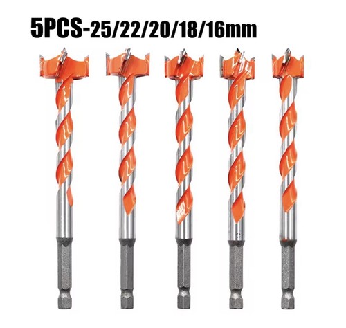 5pcs 25mm extended forstner - 16-25mm,