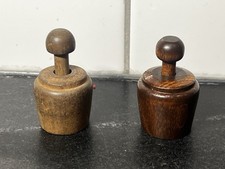 2x Vintage Miniature Wooden