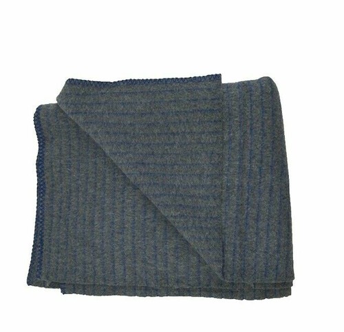 Blanket grey blue stripe - blue,