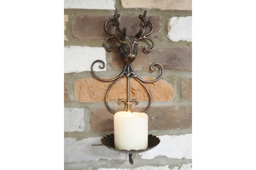 Antique bronze stag head - stag,