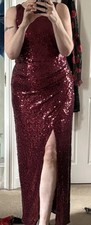 Dark Red Evening Dress Size 18
