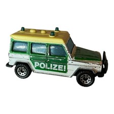 Matchbox Mercedes Benz 280 GE 1984 ‘Polizei’ Green White Metal Die Cast Van Toy