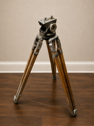 Wooden surveyor tripod antique - surveyor,