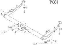 Towtrust Fixed Flange Towbar