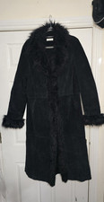 Yessica Women's Suede Afghan Jacket Faux Fur Lining Size 16 2043-20 Vintage