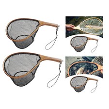 Fly Fishing Landing Net Catching Mesh for Boating Outdoor Father's Day Gift
