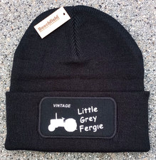 TE20 LITTLE GREY FERGIE VINTAGE TRACTOR, FERGUSON, PRINTED BEANIE, UNISEX  ADULT