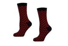 Red & Black Chequered Macahel Men's Socks