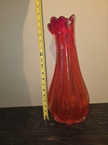 Large amberina ribbed h - large, 18”