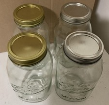 4 x 1000ml MASON JARS.