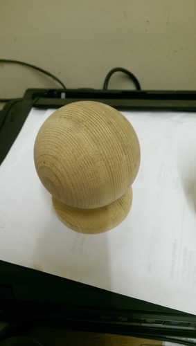 Untreated wooden ball finial - untreated,