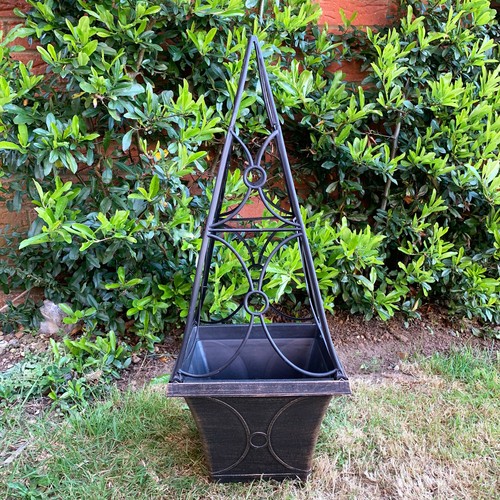 Bronze eclipse trellis planter - bronze,