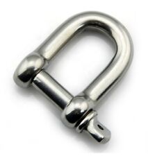 4mm 5mm 6mm 8mm 10mm 12mm 16mm - D Shackle A4 Marine Grade Stainless Steel