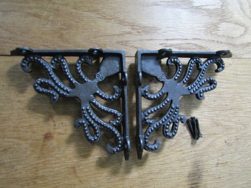 Pair rustic shelf brackets - pair,