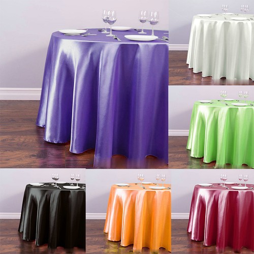 Glossy round tablecloth - round,