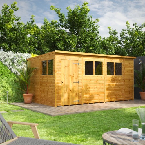 Shed power pent garden sheds - pent,