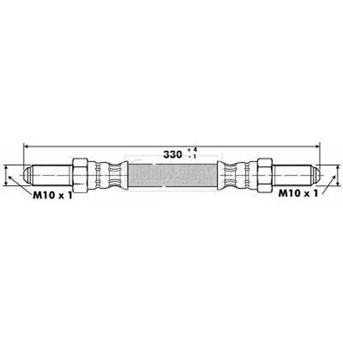 Borg beck brake hose - borg, &