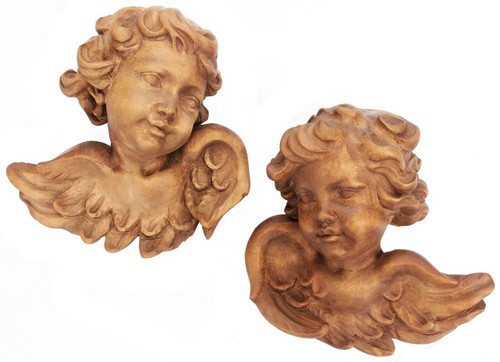 Pair vintage hand carved - hand,