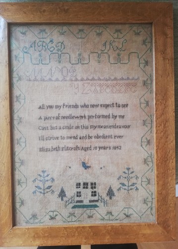 Antique needlework sampler - ,