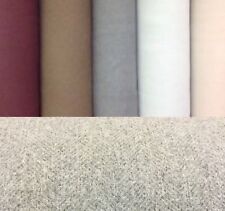 Porter+Stone CARNEGIE Plain Herringbone Wool Effect Upholstery/Curtain Fabric