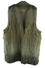 H&M Grey Faux Fur Gilet size M