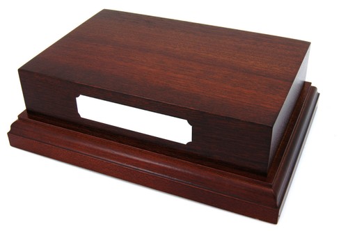 Mahogany wooden display plinth - mahogany,