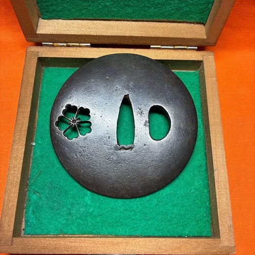 Tsuba kikyou japanese iron - japanese,