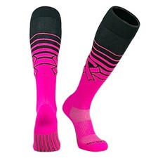 Mk Socks Breaker Fade Breast Cancer Ribbon Knee High Socks - Black Hot Pink