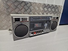 Vintage Saisho Boombox Ghetto Blaster Portable Cassette Player P424 Made Korea
