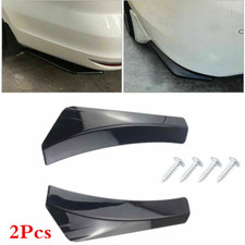 2x Gloss Black Rear Bumper Lip