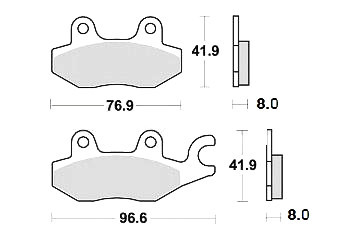 Set brake pads front - of,